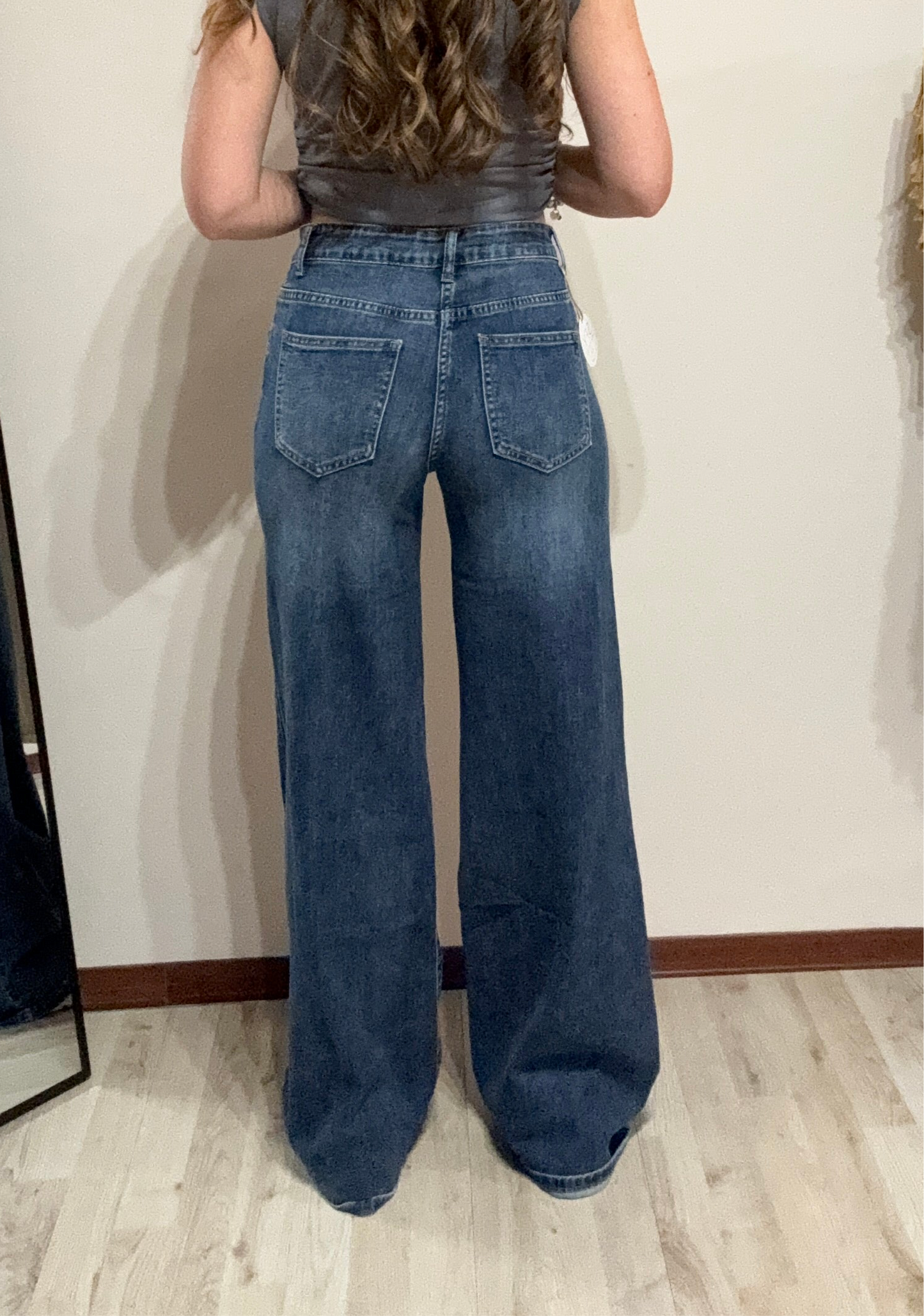 Jeans wave colorazione scura
