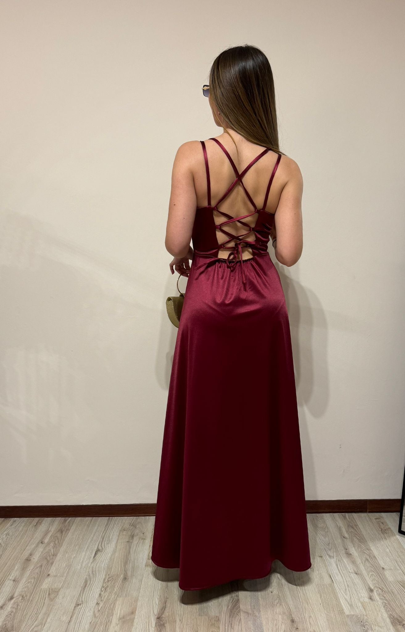 Abito Silvia borgogna