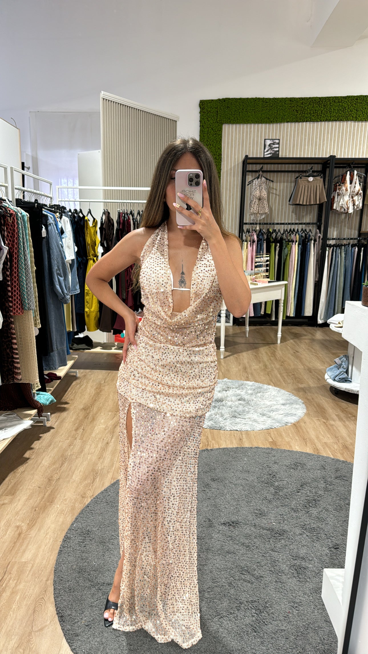 Abito/copricostume Ariel rosa gold