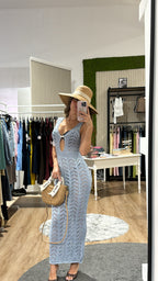Abito copricostume Céline smanicato azzurro