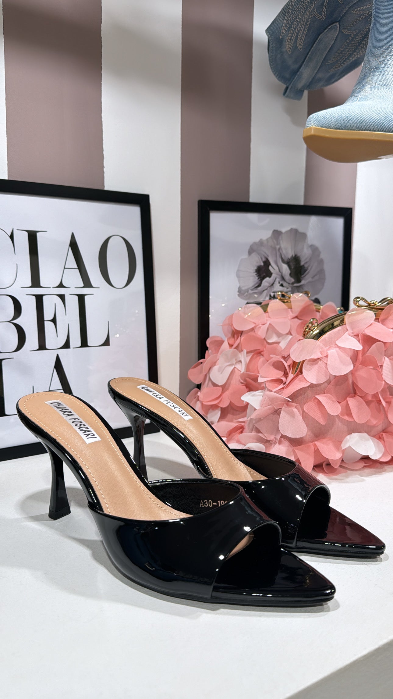 Ciabattina tacco Lorely black