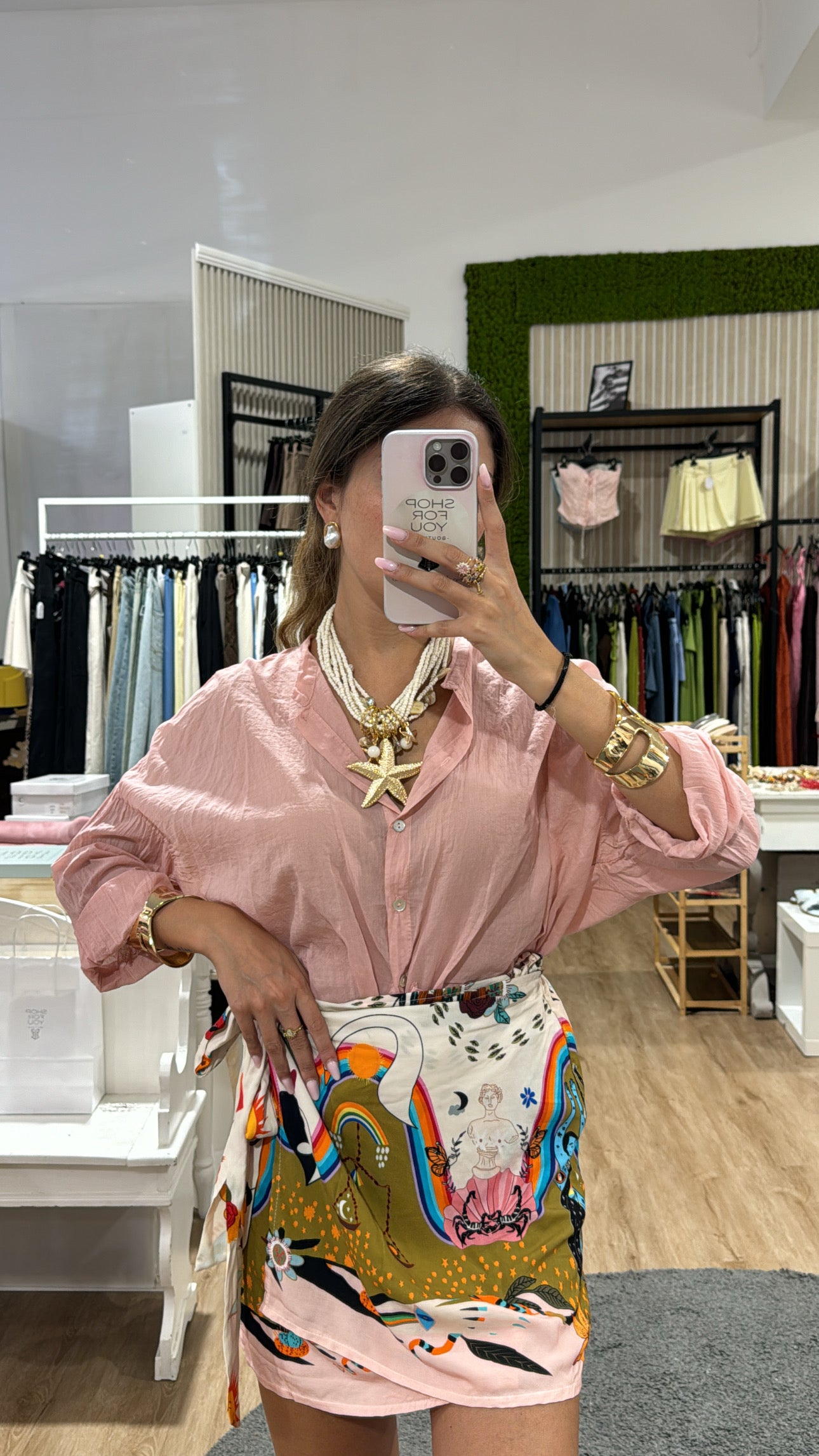 Camicia 100% cotone rosa