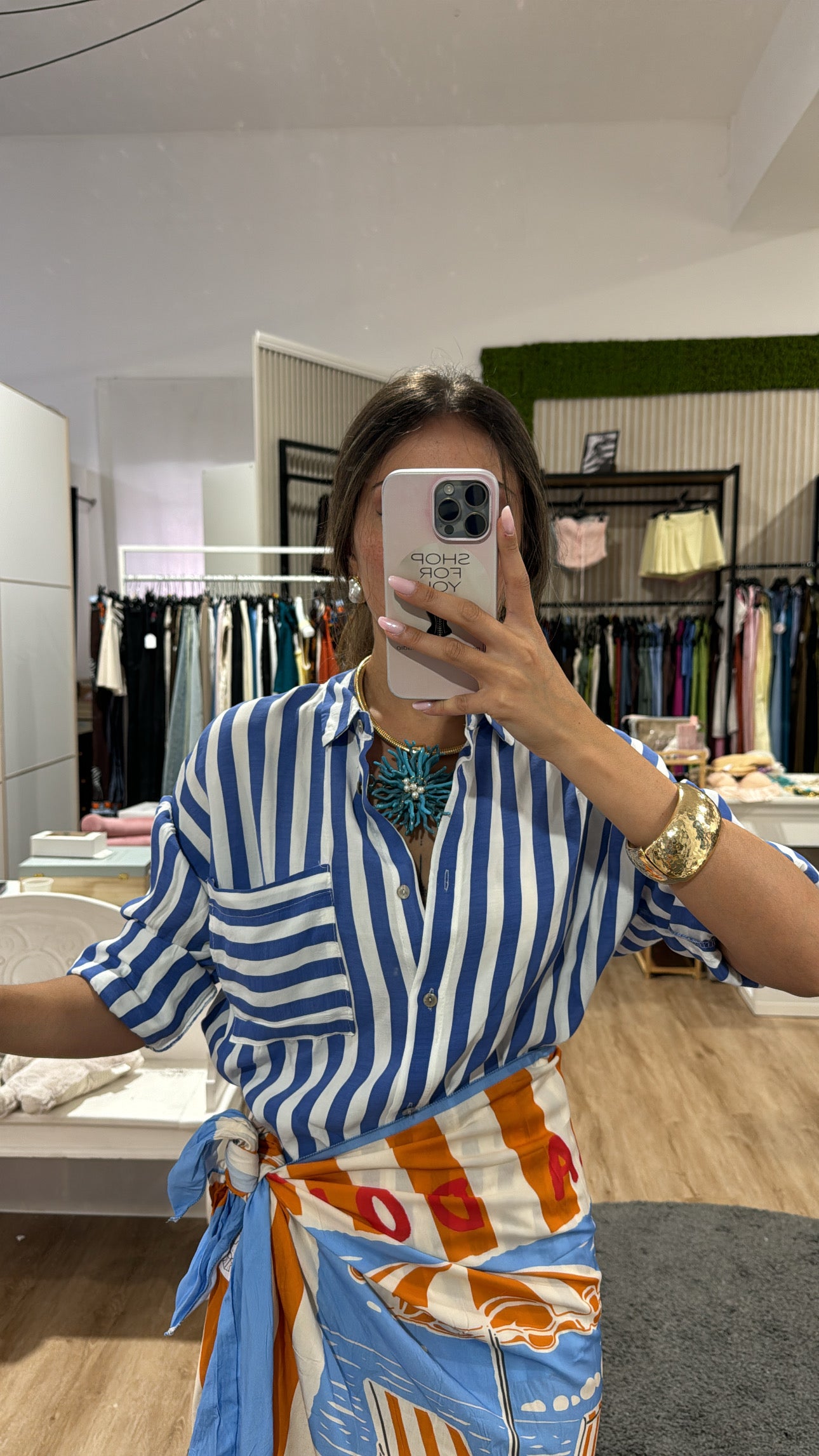 Camicia righe bianco/azzurro