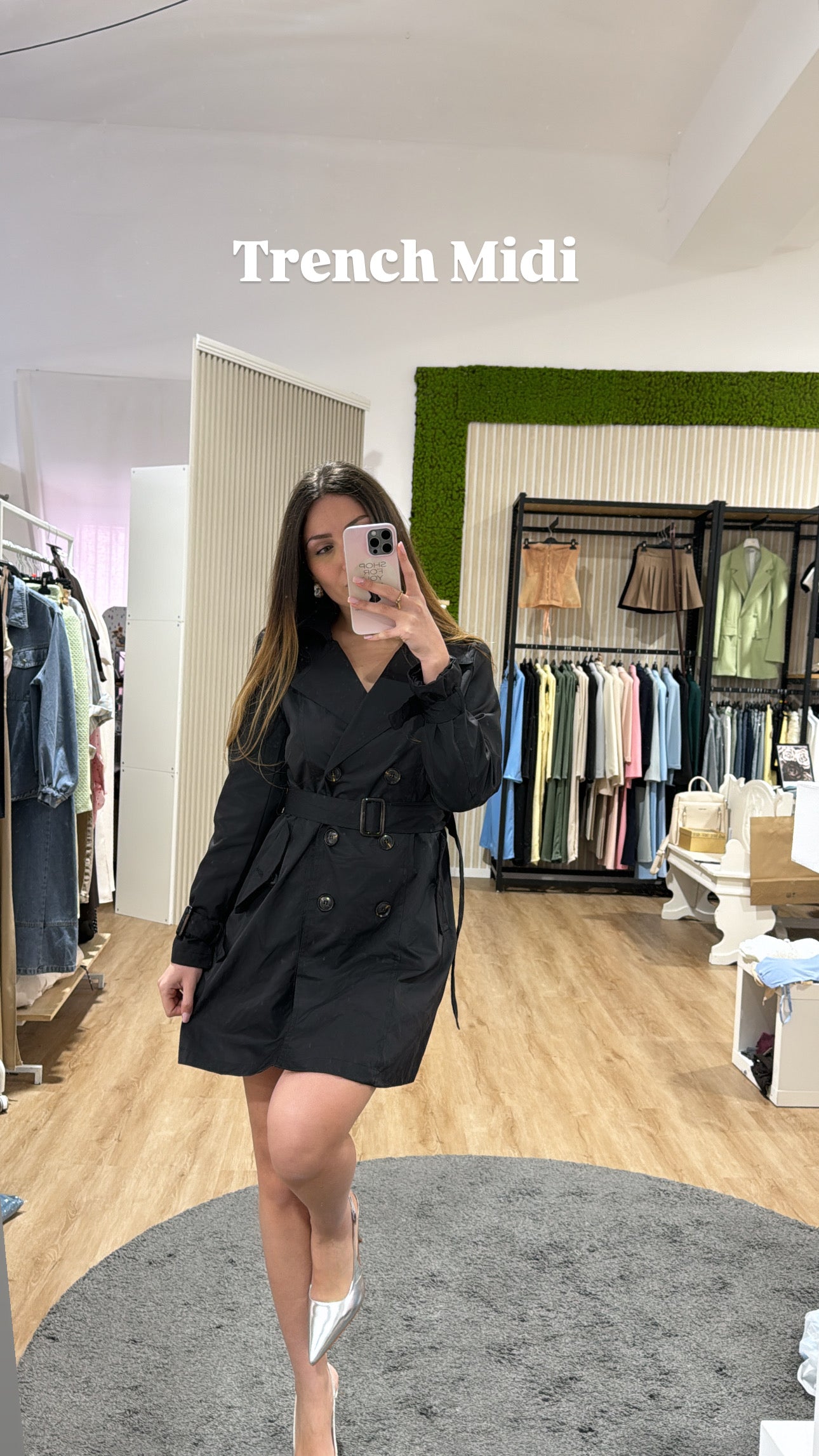 Trench midi black