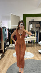 Abito copricostume Céline smanicato arancio