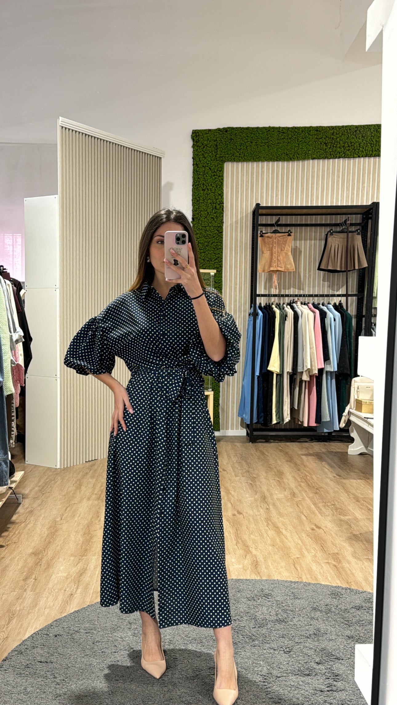 Abito La dolce vita blu/bianco