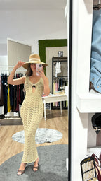 Abito copricostume Céline smanicato gold