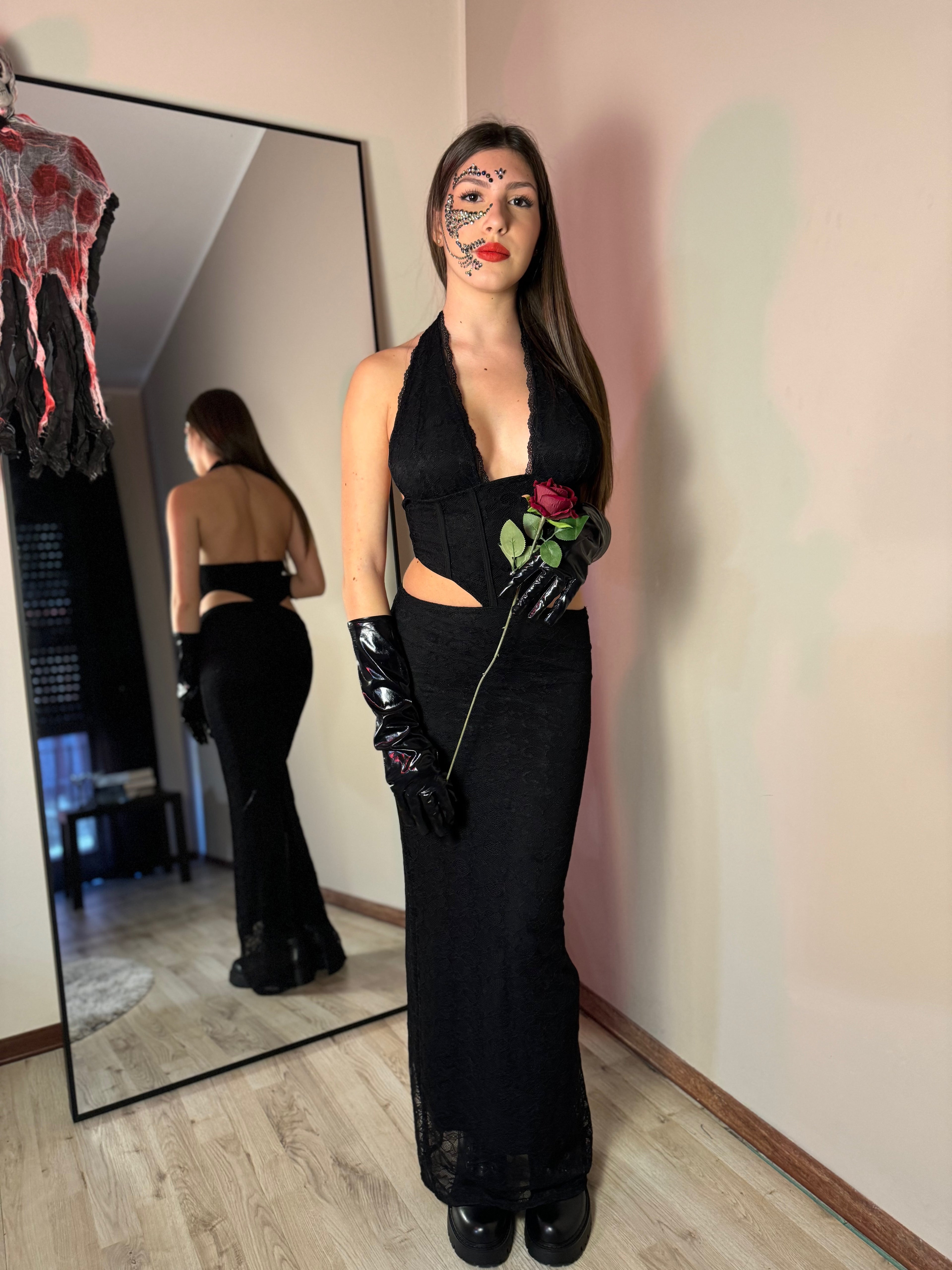 Abito Sasha pizzo nero