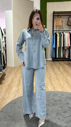 Coordinato Denim pietre