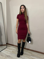 Abito in maglia Zelda bordeaux