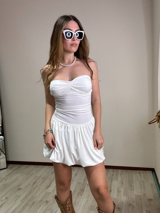 Abito fascia Sofy bianco