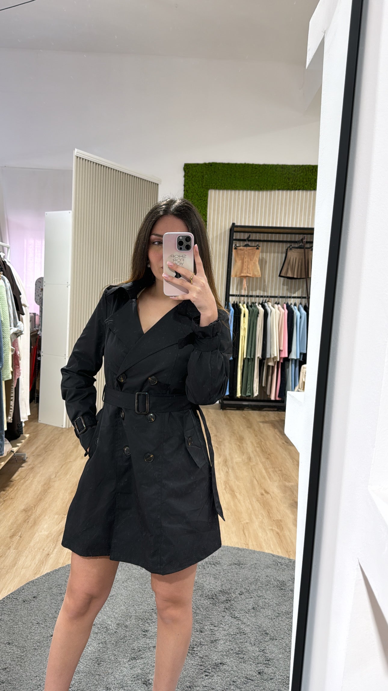 Trench midi black