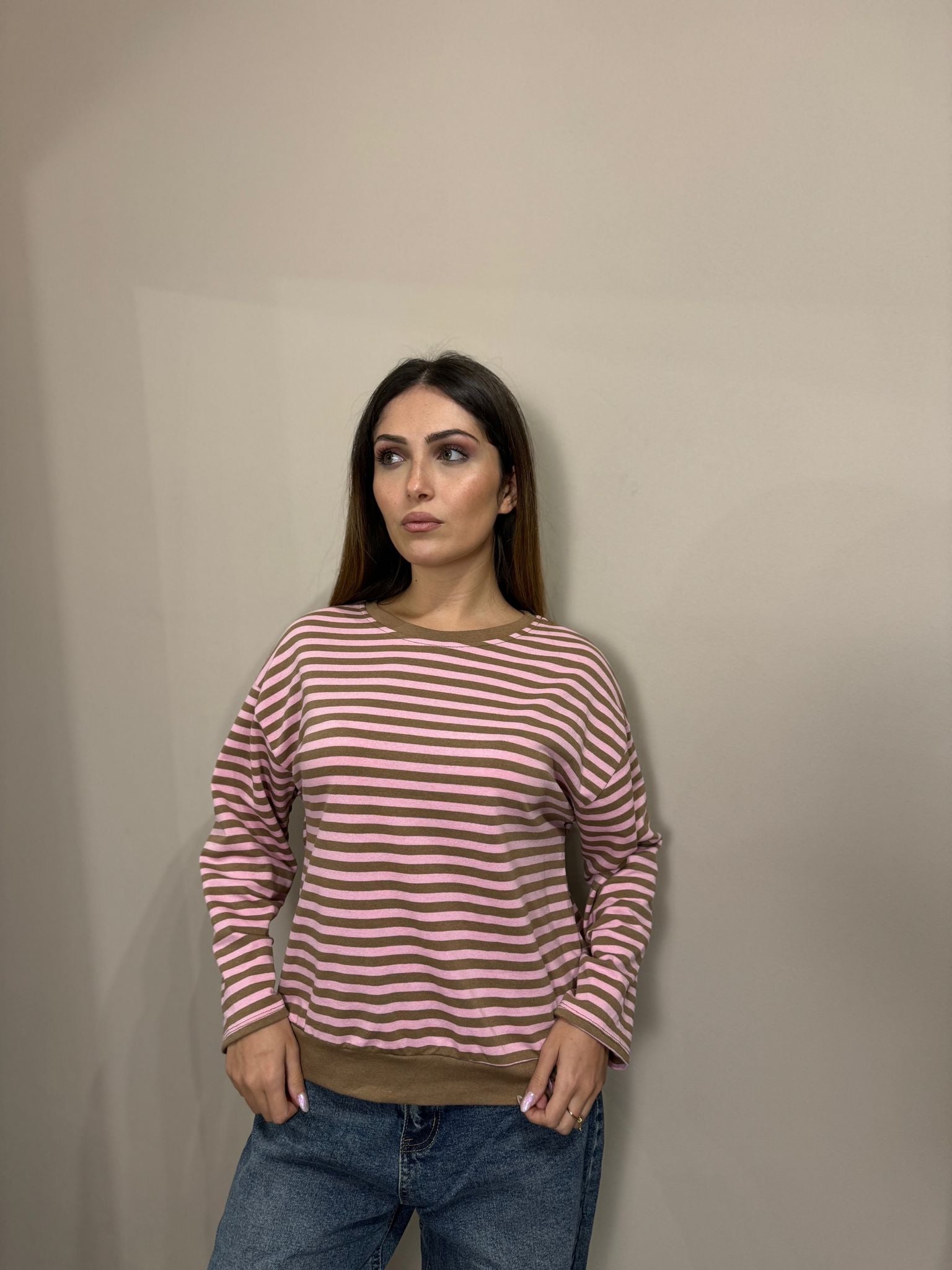 Maglia Gaia choco/pink