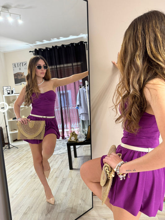 Abito fascia Sofy viola