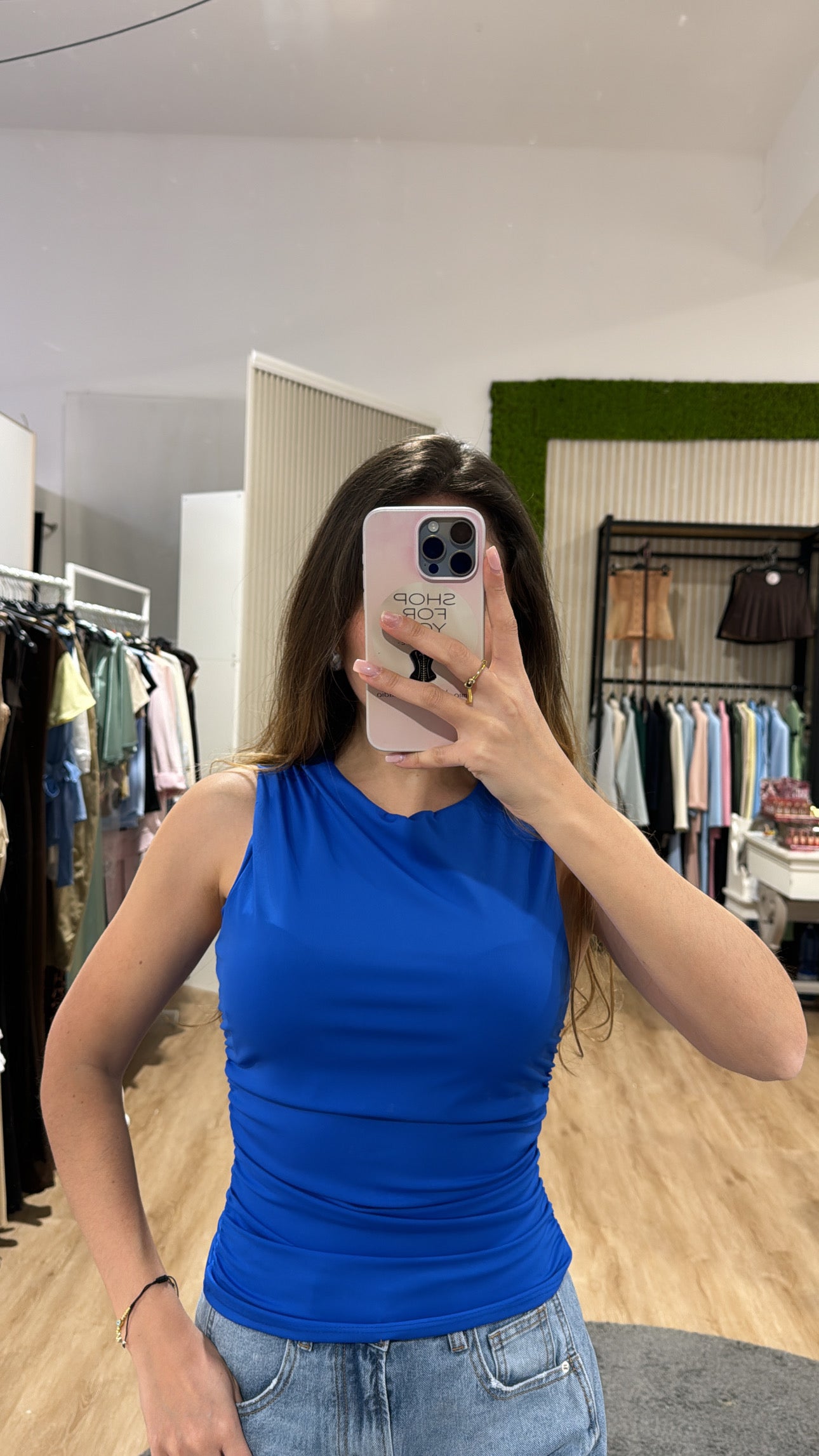 Top Selenia blu elettico