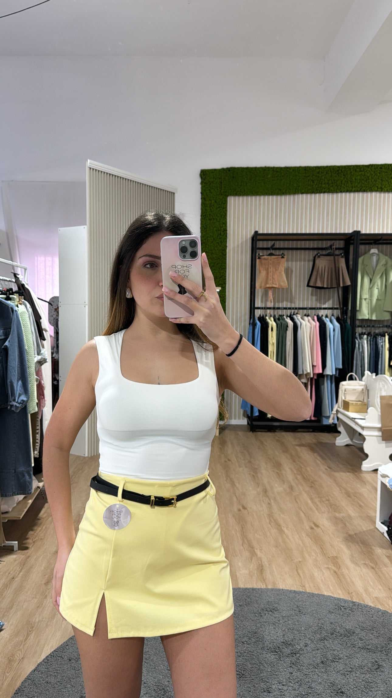 Body scollo quadro white