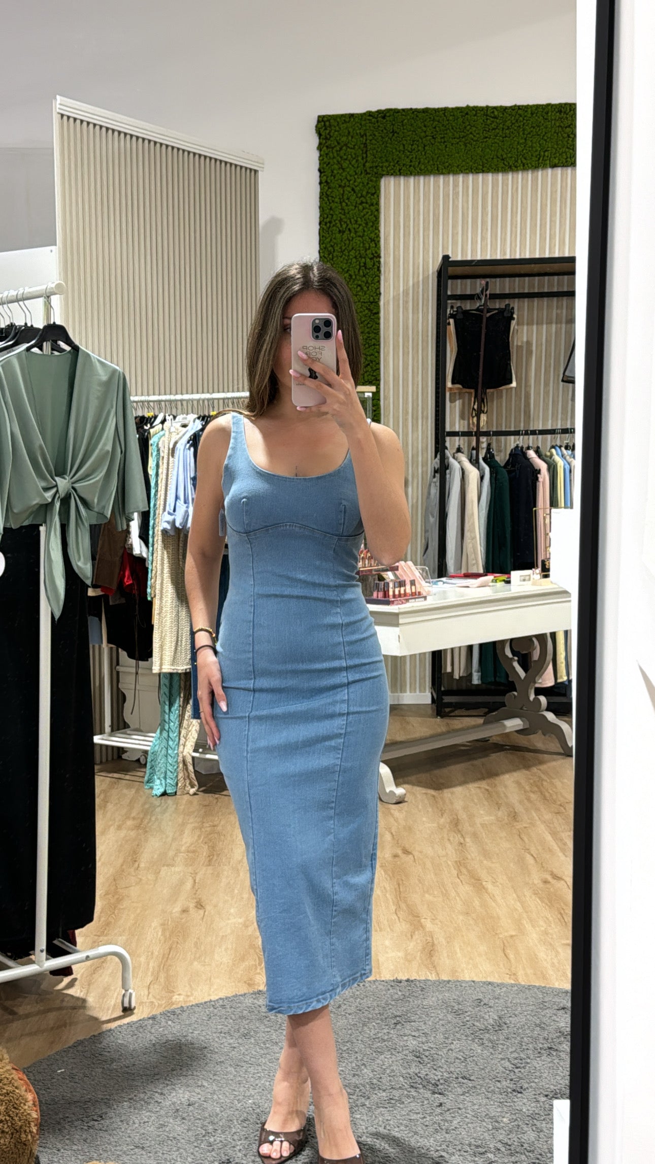 Abito midi denim light