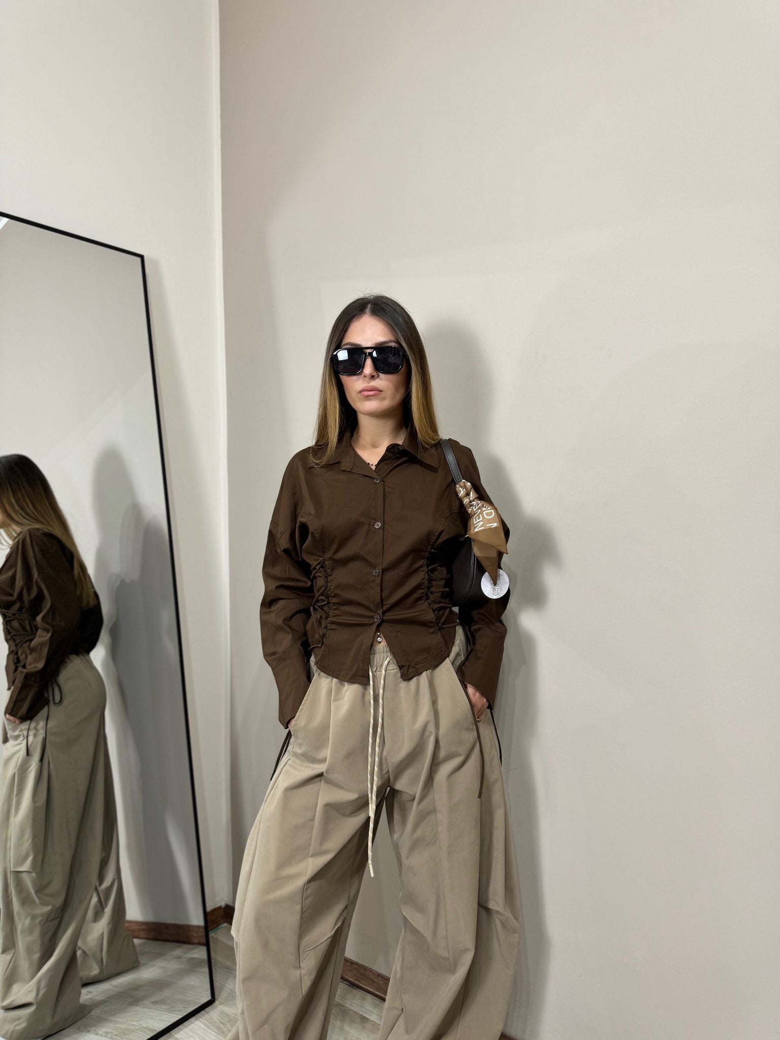 Camicia stringata Roxi choco