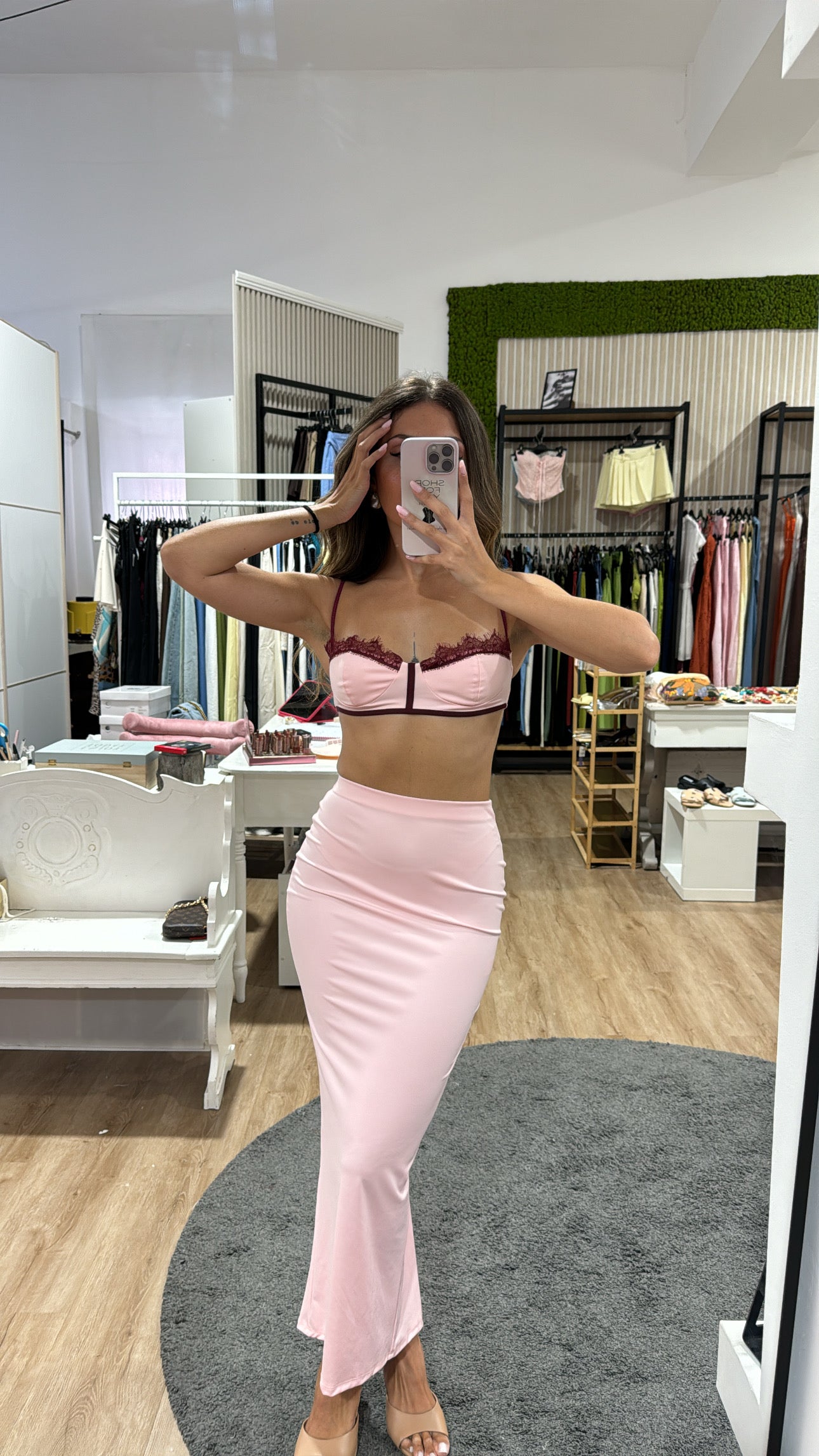Coordinato BEA rosa/bordeaux