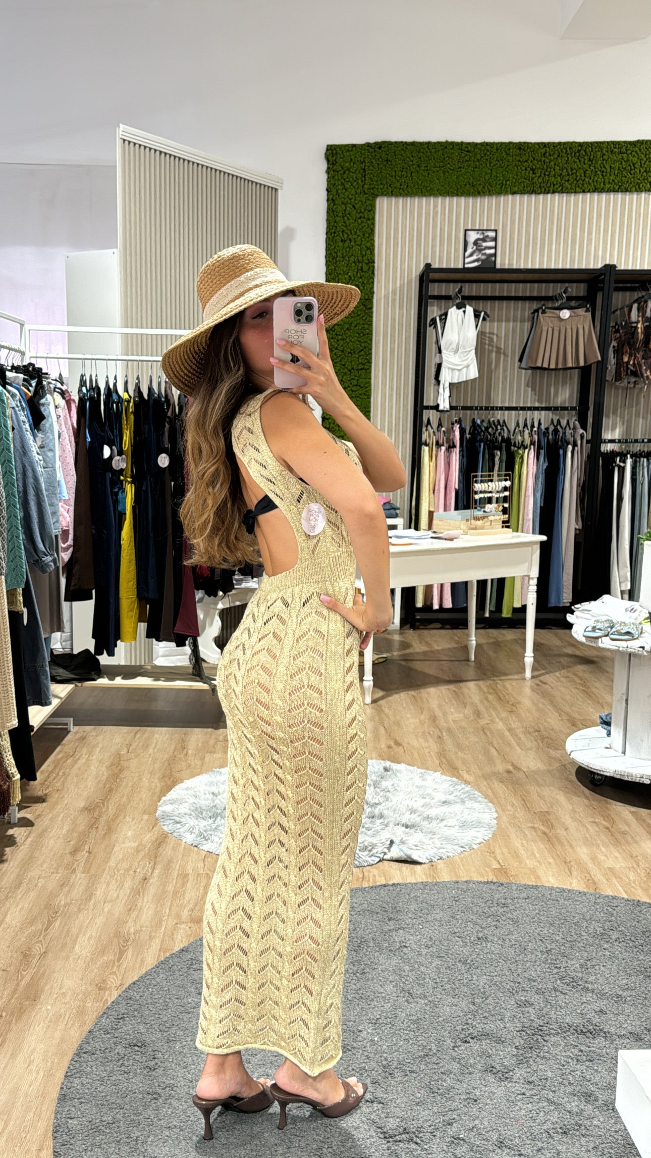 Abito copricostume Céline smanicato gold
