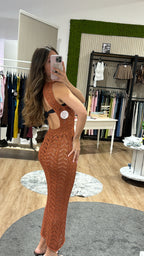 Abito copricostume Céline smanicato arancio
