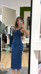 Abito midi denim