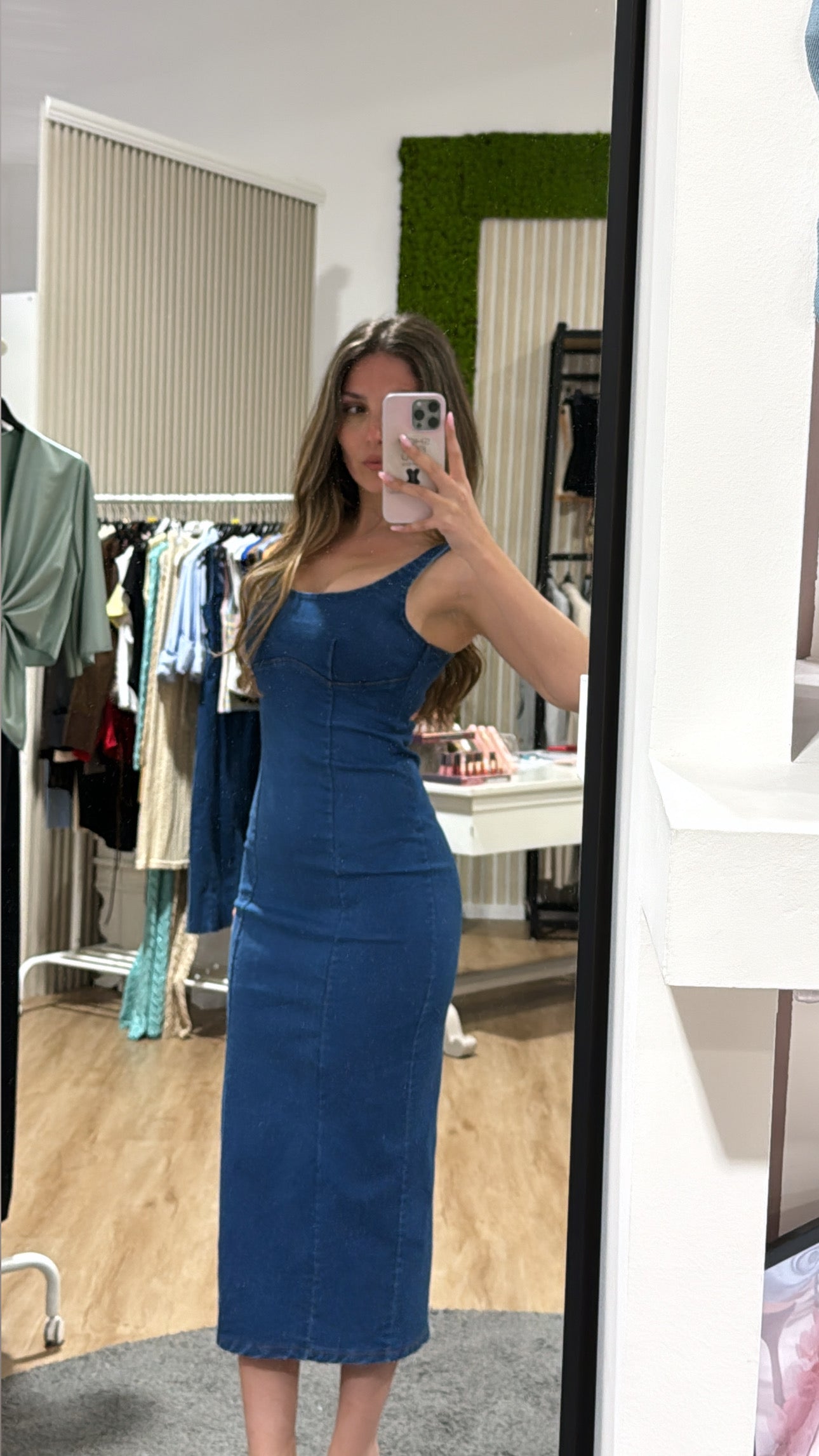 Abito midi denim