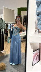 Panta raso azzurro