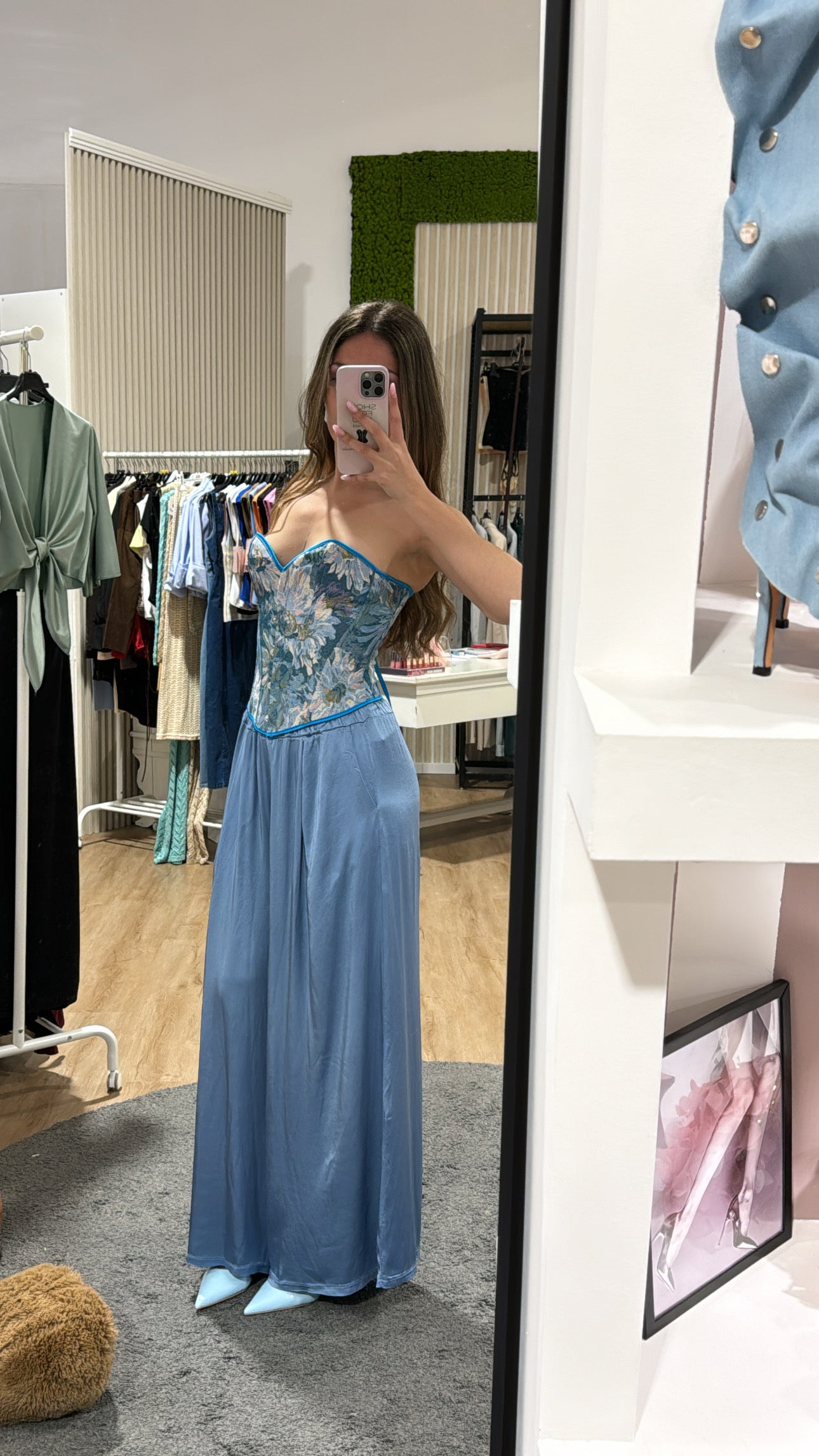 Panta raso azzurro