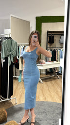 Abito midi denim light