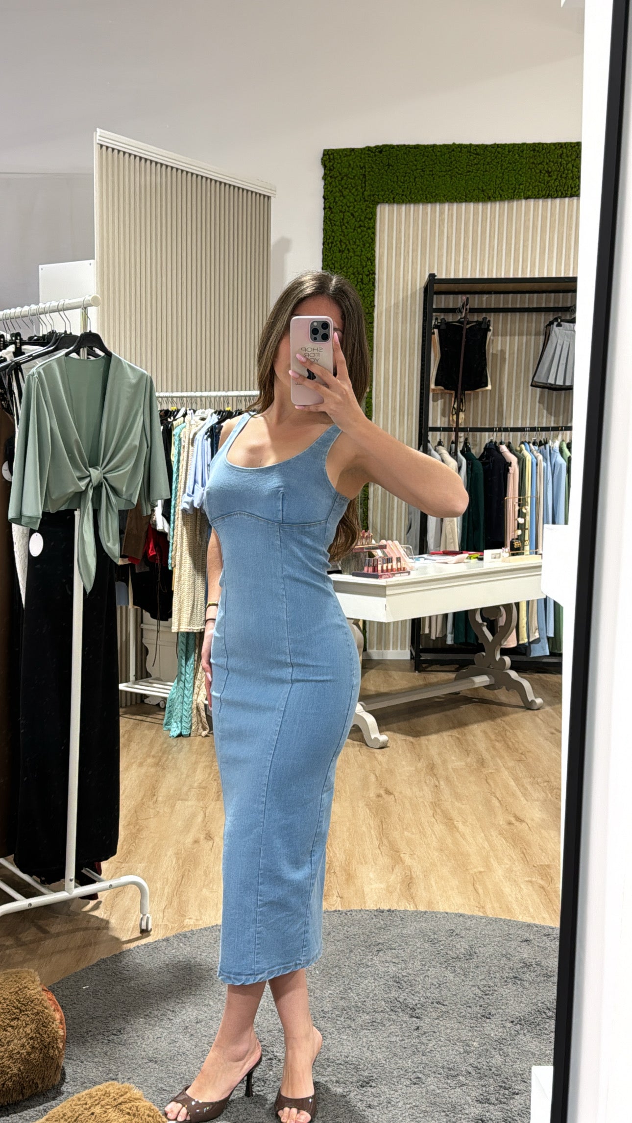 Abito midi denim light