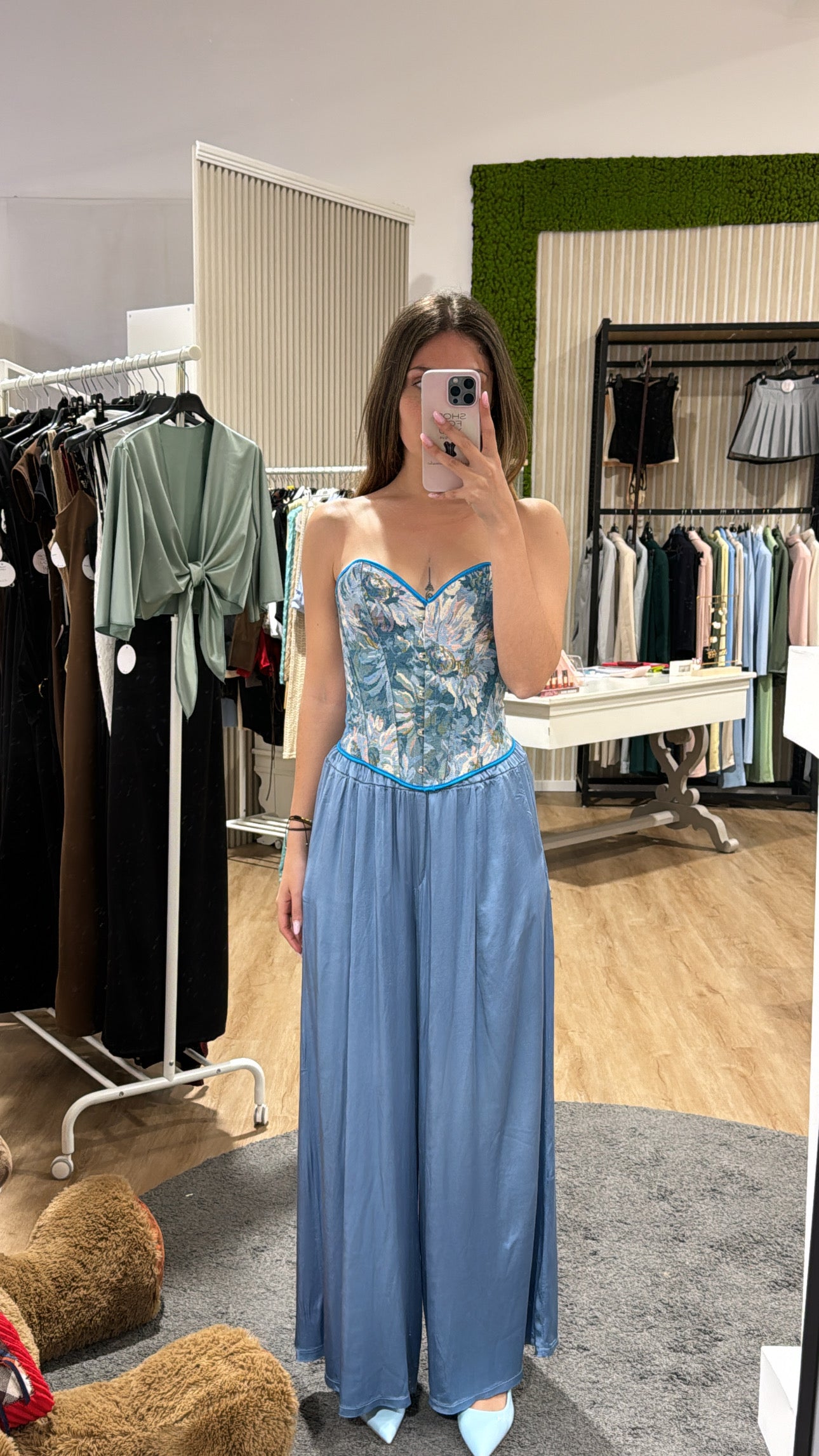 Panta raso azzurro