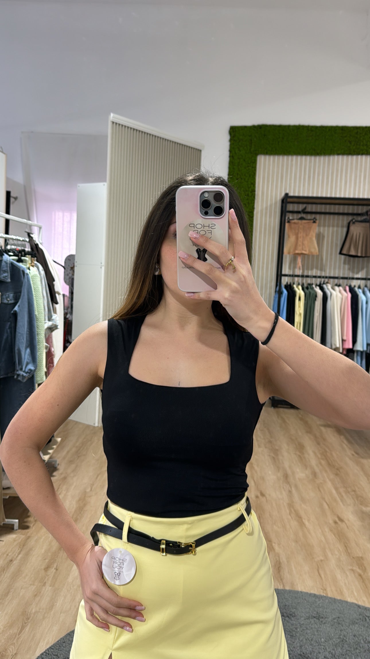 Body scollo quadro black