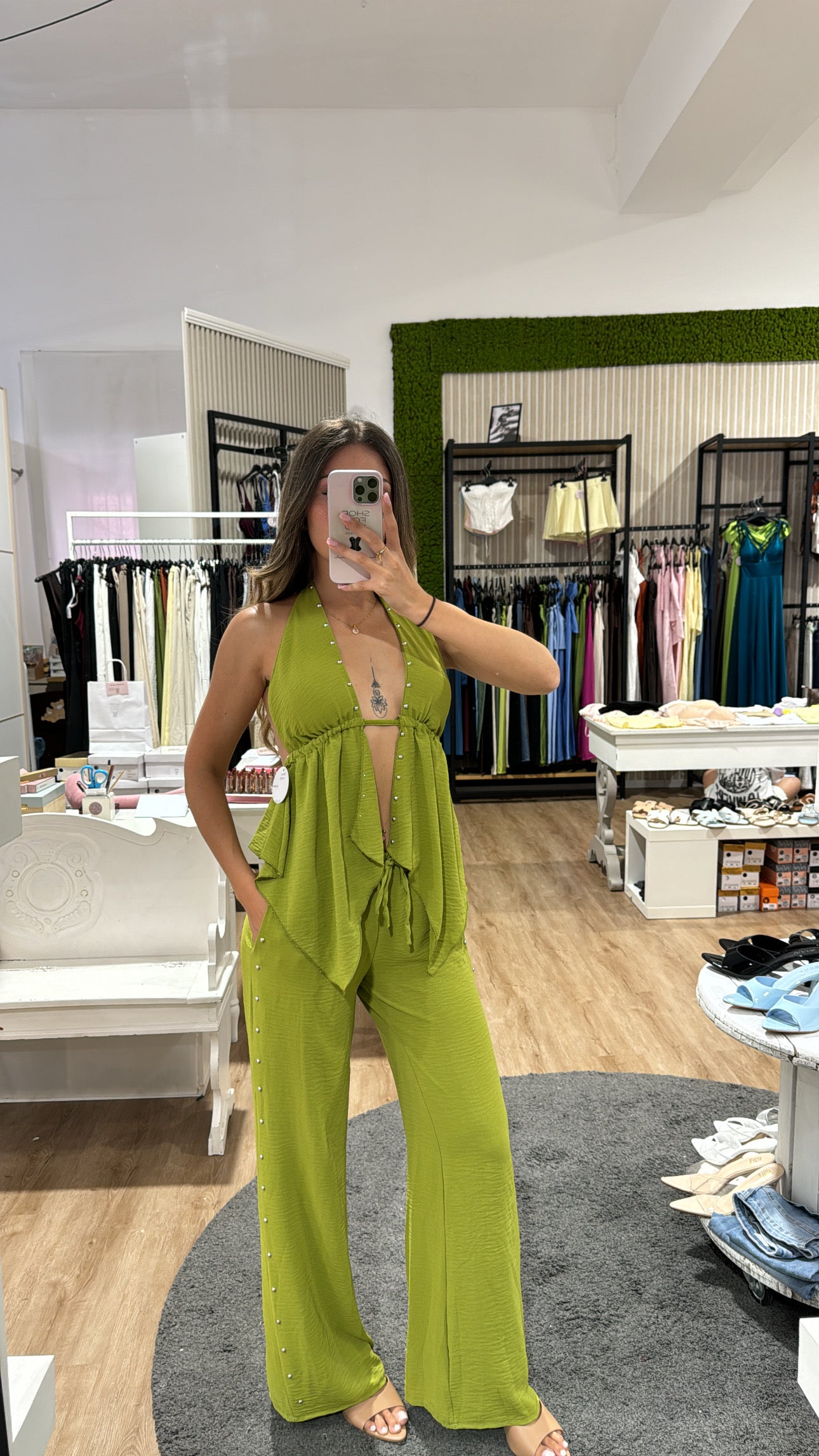 Coordinato Erika verde pistacchio