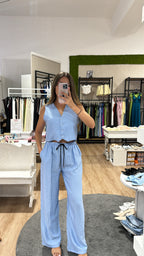 Coordinato Gilet azzurro