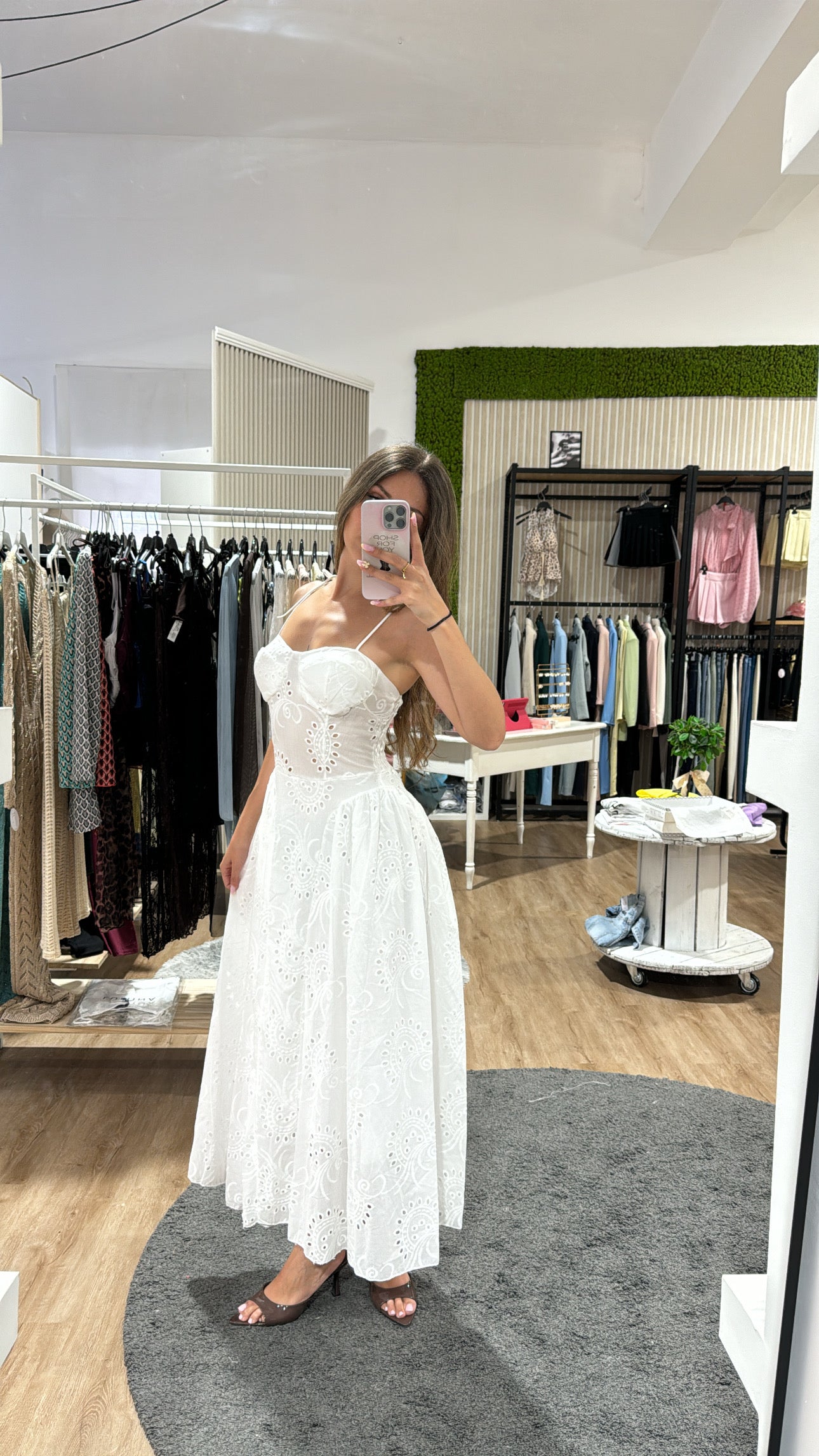 Abito Positano in pizzo San gallo white