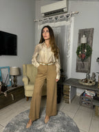 Pantalone Suede cammello