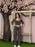 Active Glow set manica lunga choco