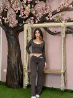 Active Glow set manica lunga choco