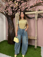 Jeans Monique con bretelle