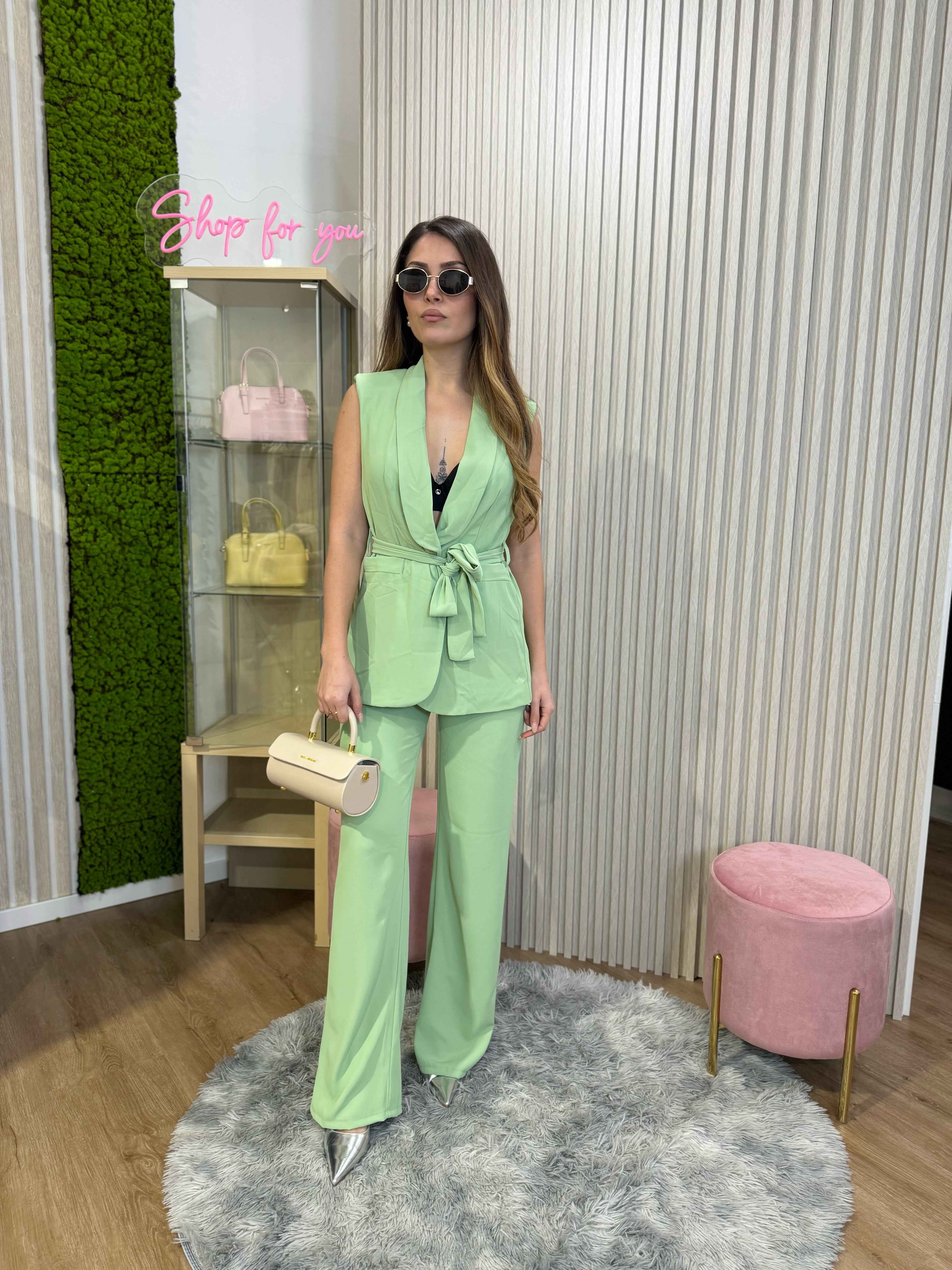 Coordinato Lisa verde mela