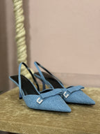 Slingback denim