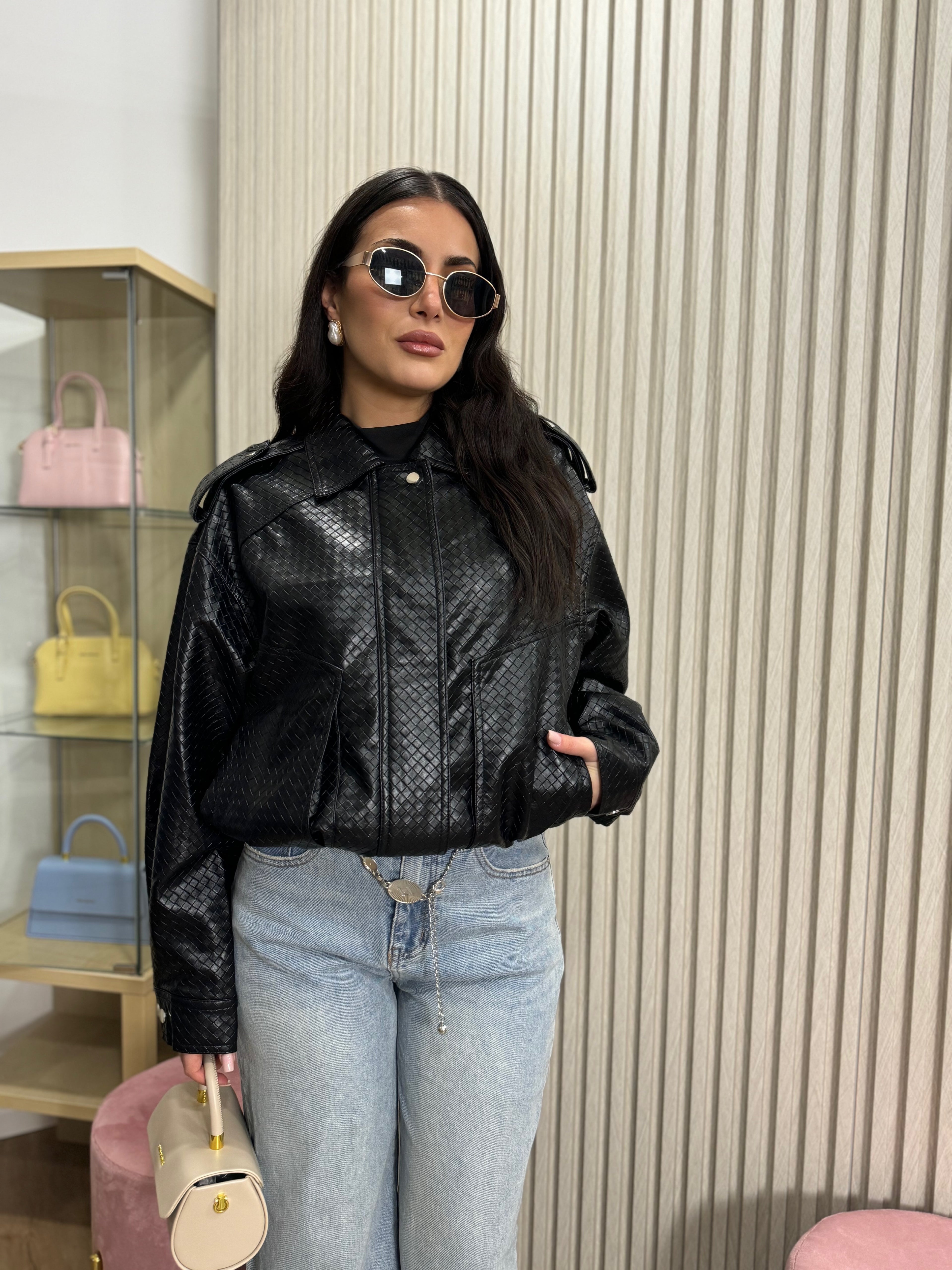 Giubotto ecopelle Urban black