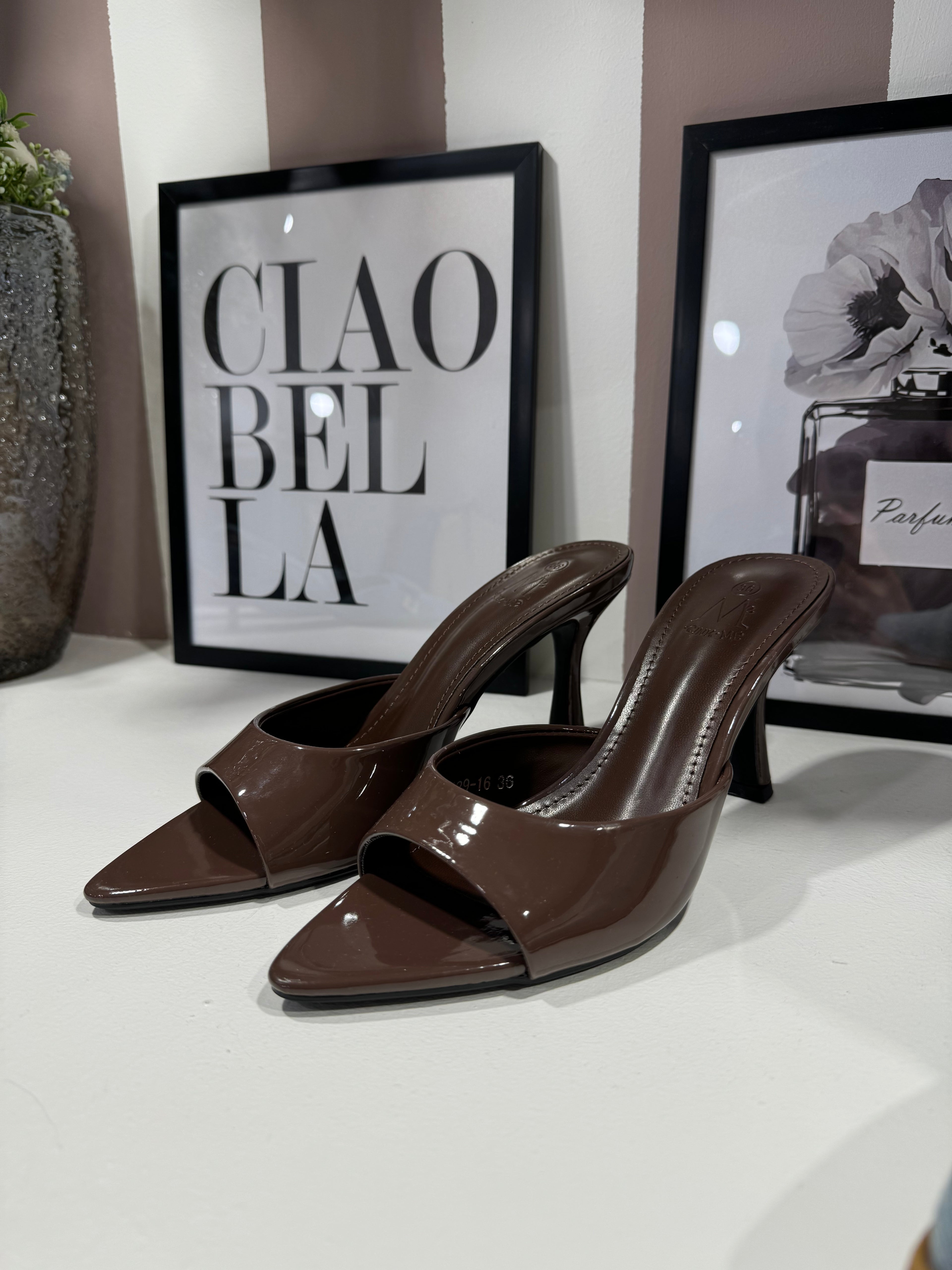Ciabattina tacco Lorely choco