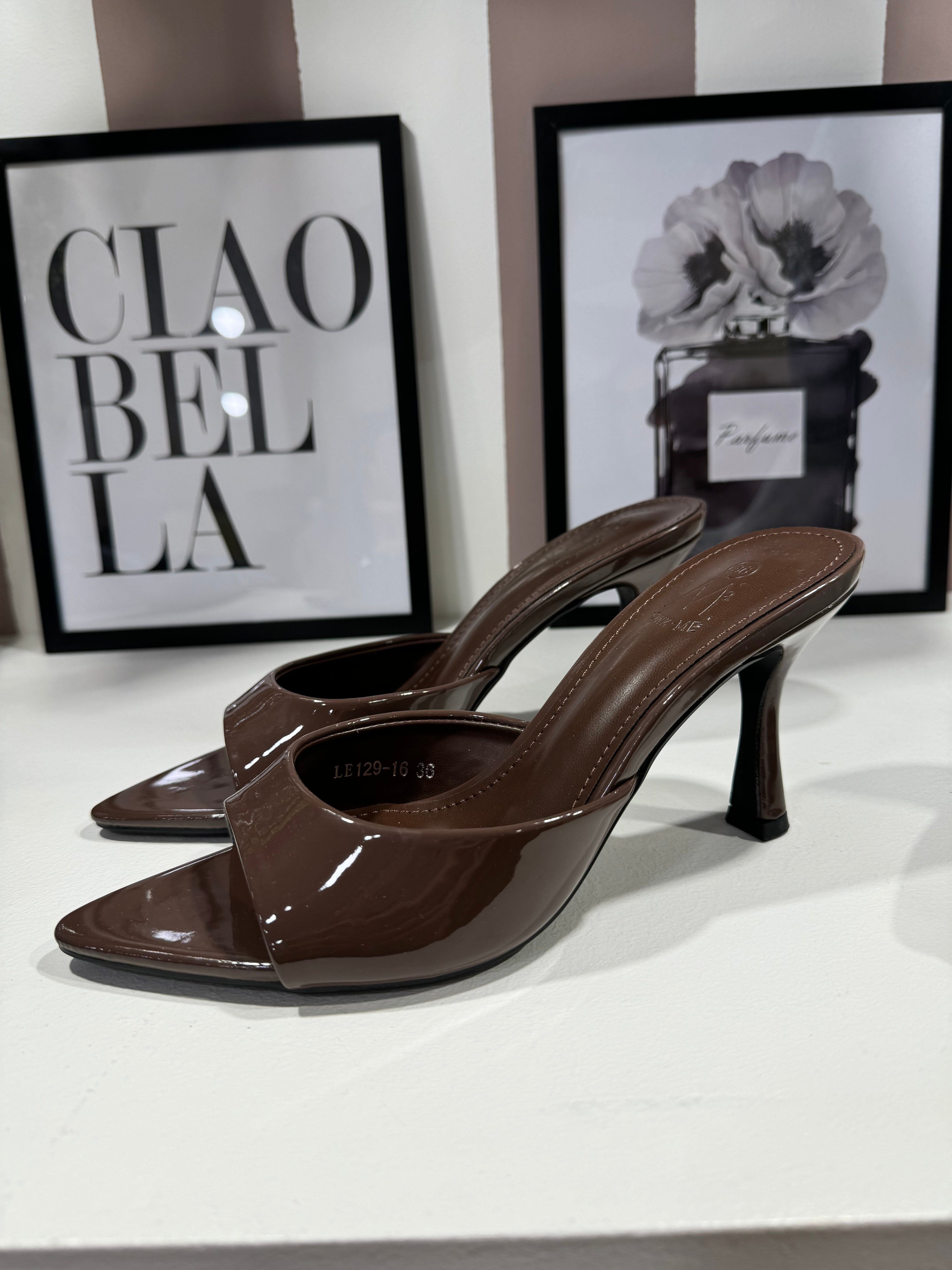 Ciabattina tacco Lorely choco