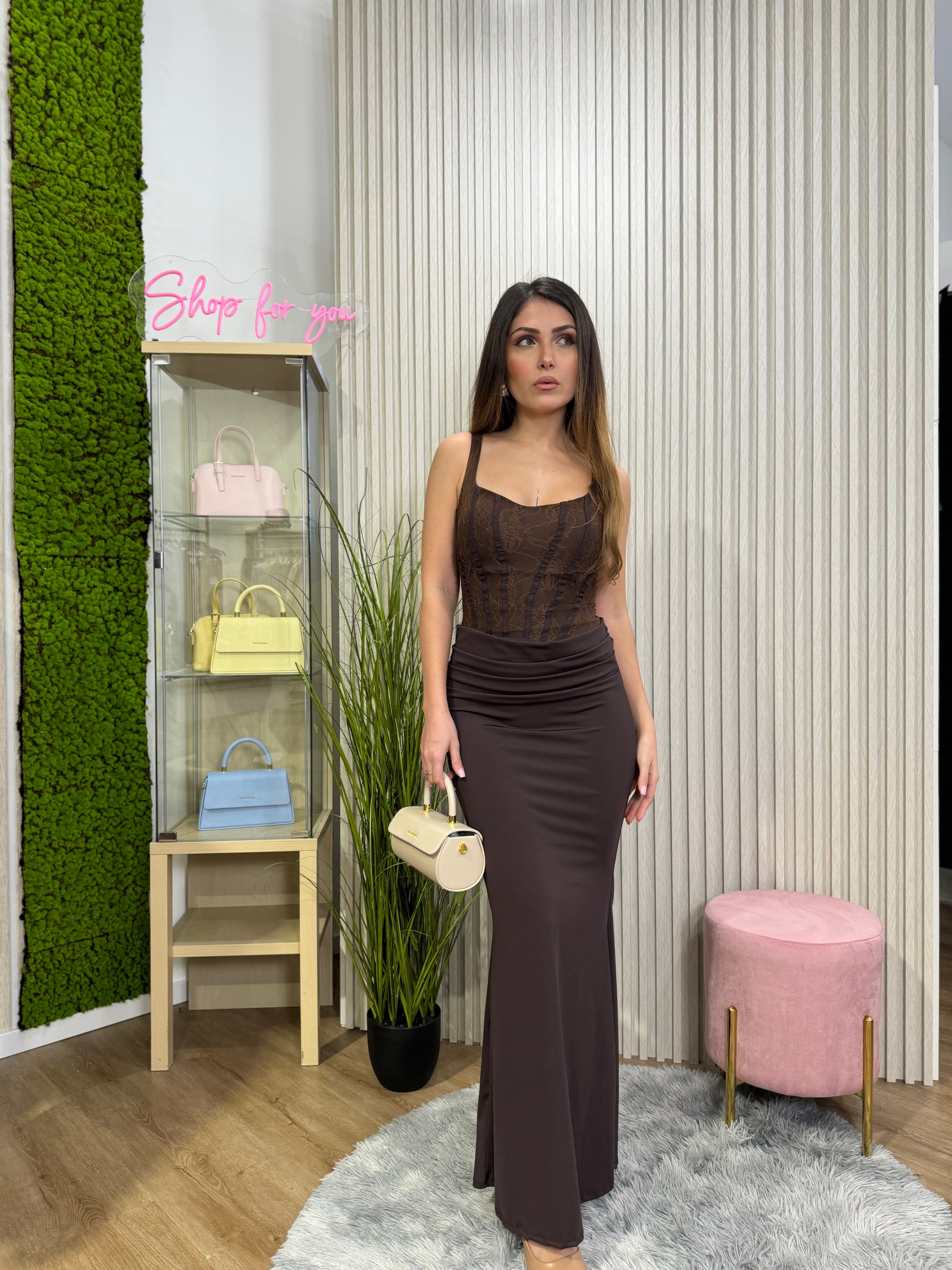 Abito Jolie lungo choco