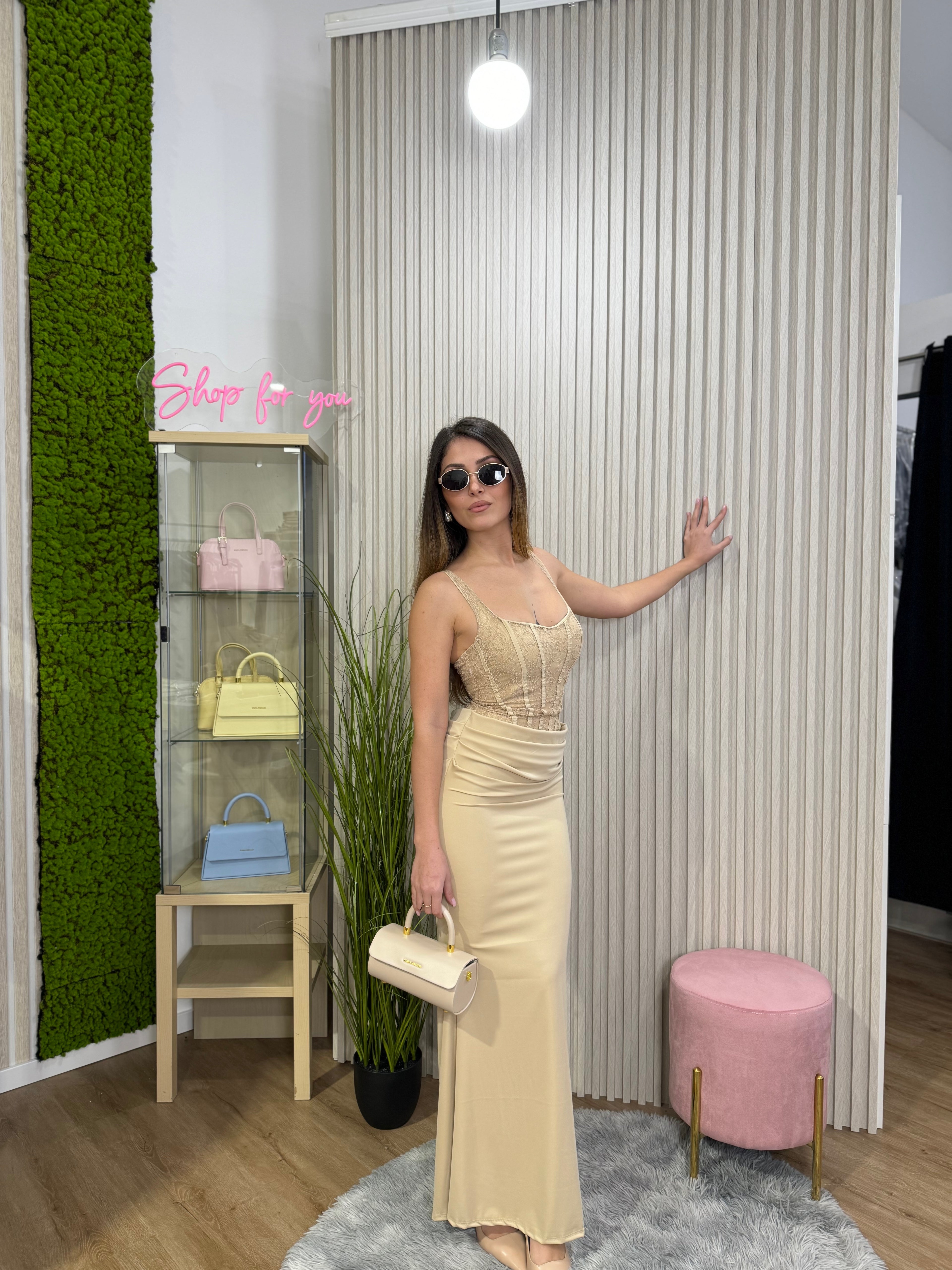 Abito Jolie lungo beige