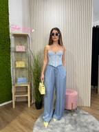 Pantalaccio raso azzurro