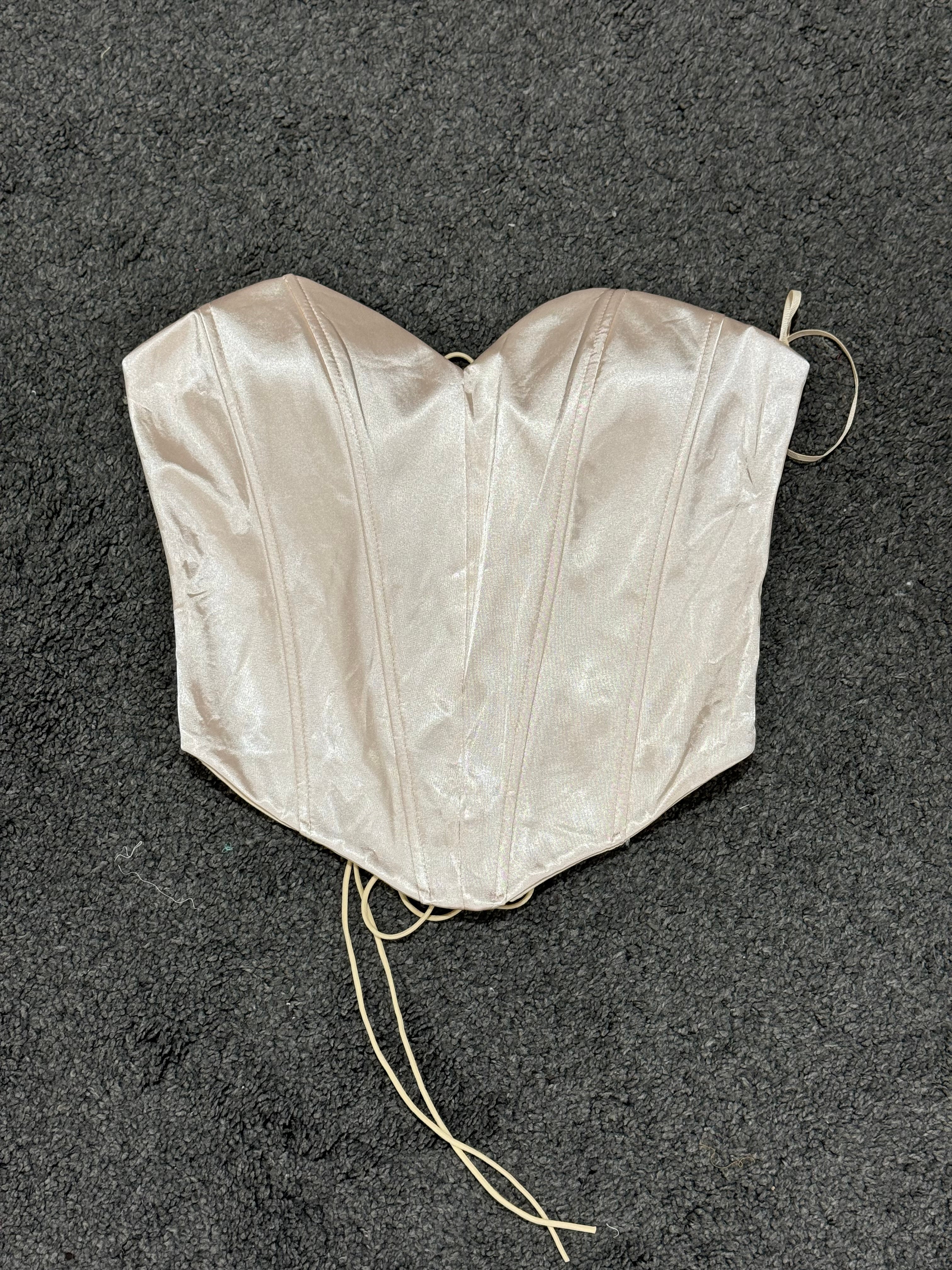 Corpetto raso champagne