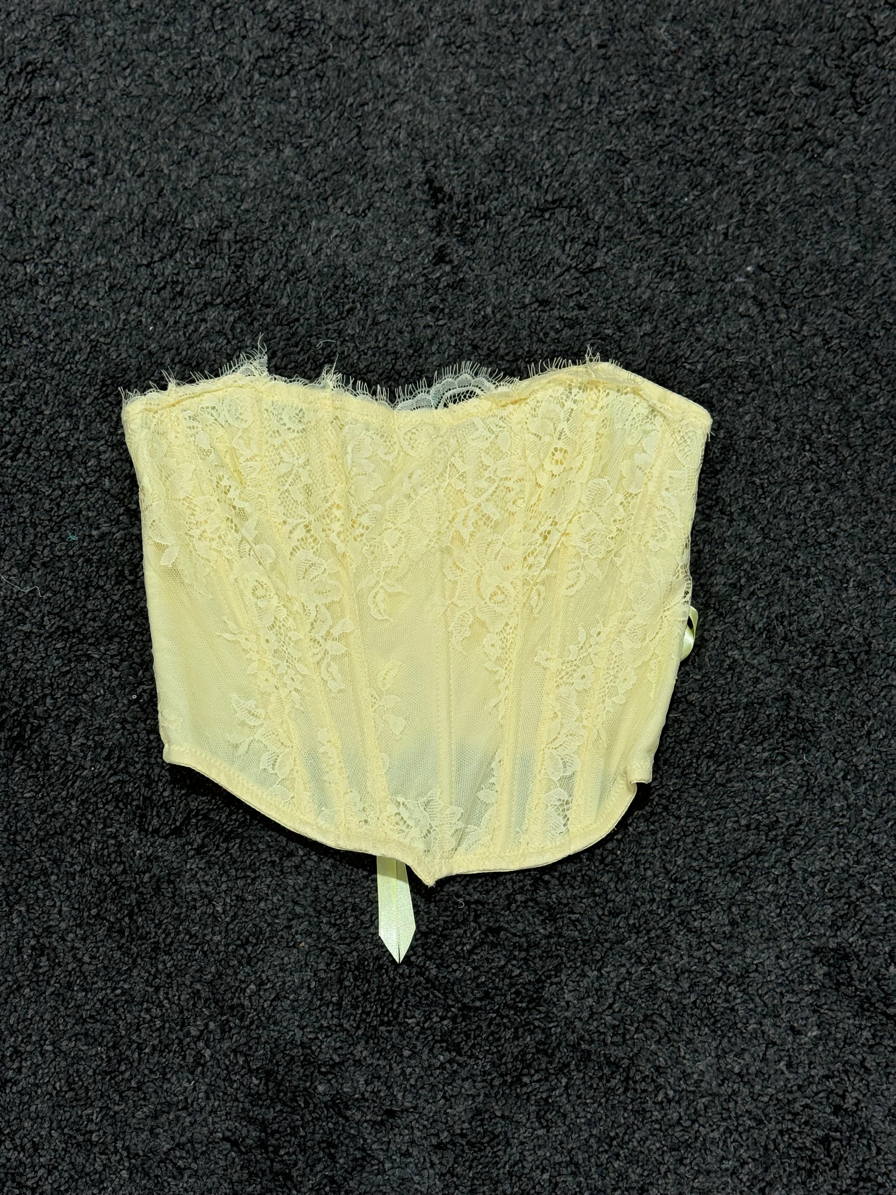 Corpetto pizzo yellow